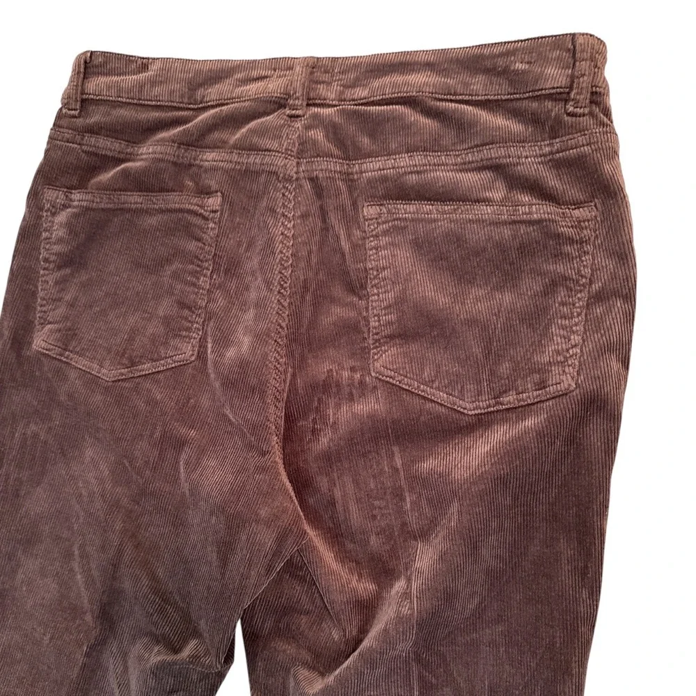 Pilcro Anthropologie Brown Corduroy Flare‎ Leg Pants Size 32 Academia Retro